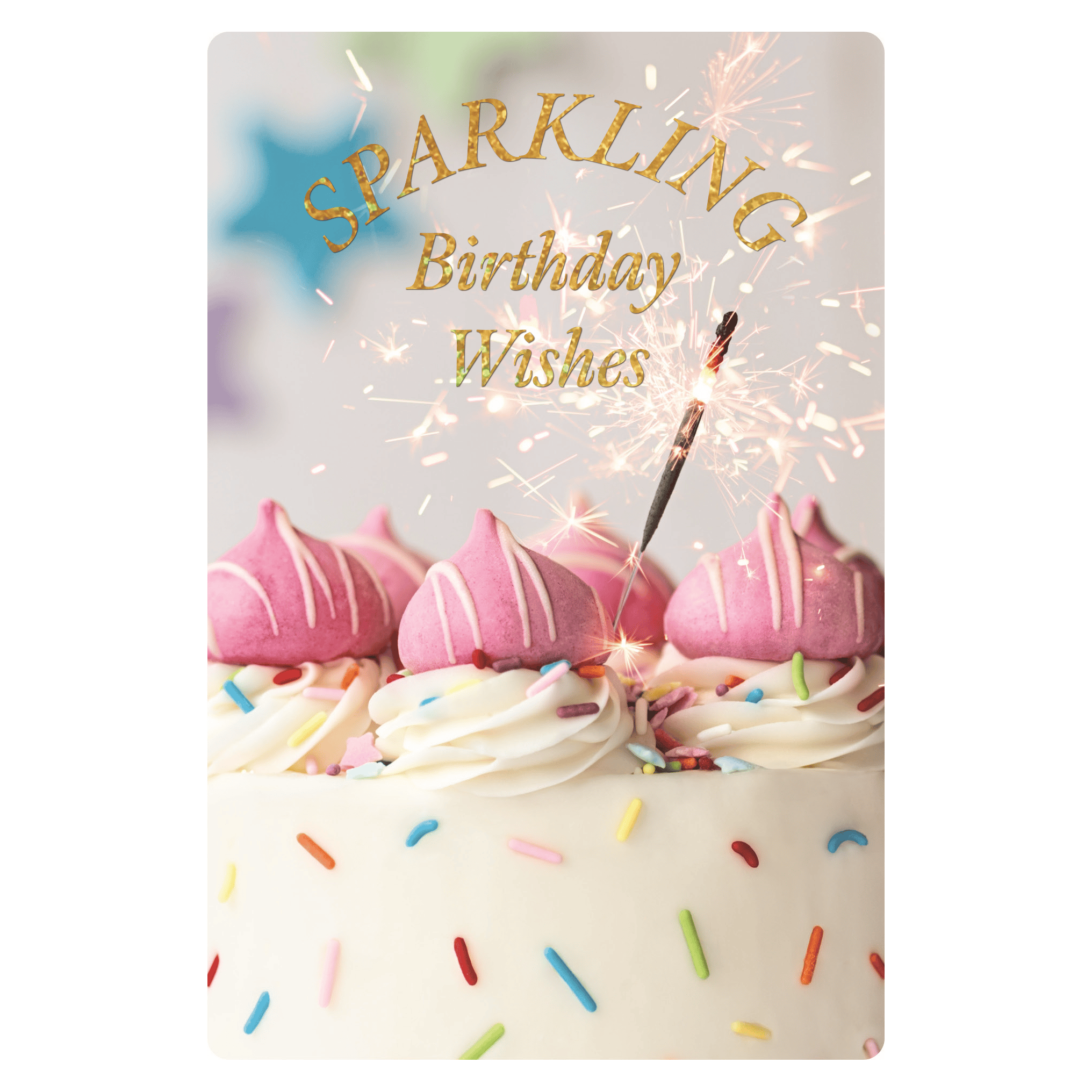 Pictura Sparkler Cake Birthday Card from the Everyday Cards collection, featuring a colorful cake with sparklers for celebration.